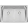 Titan72 K X Nickel Rostfri Dubbel med Korgventil & Vattenlås