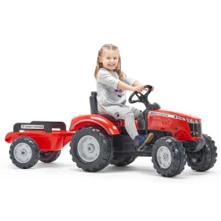 Traktor med vagn Massey Ferguson