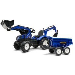 Traktorgrävare inkl. vagn med tipp New Holland