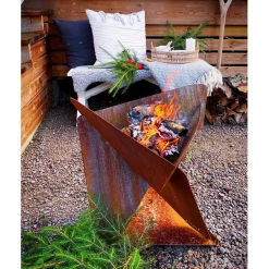 Triangel Inkl Fat Corten 64x64x54 cm