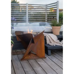 Triangel Inkl Fat Corten 64x64x54 cm