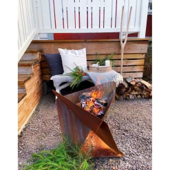 Triangel Inkl Fat Corten 64x64x54 cm