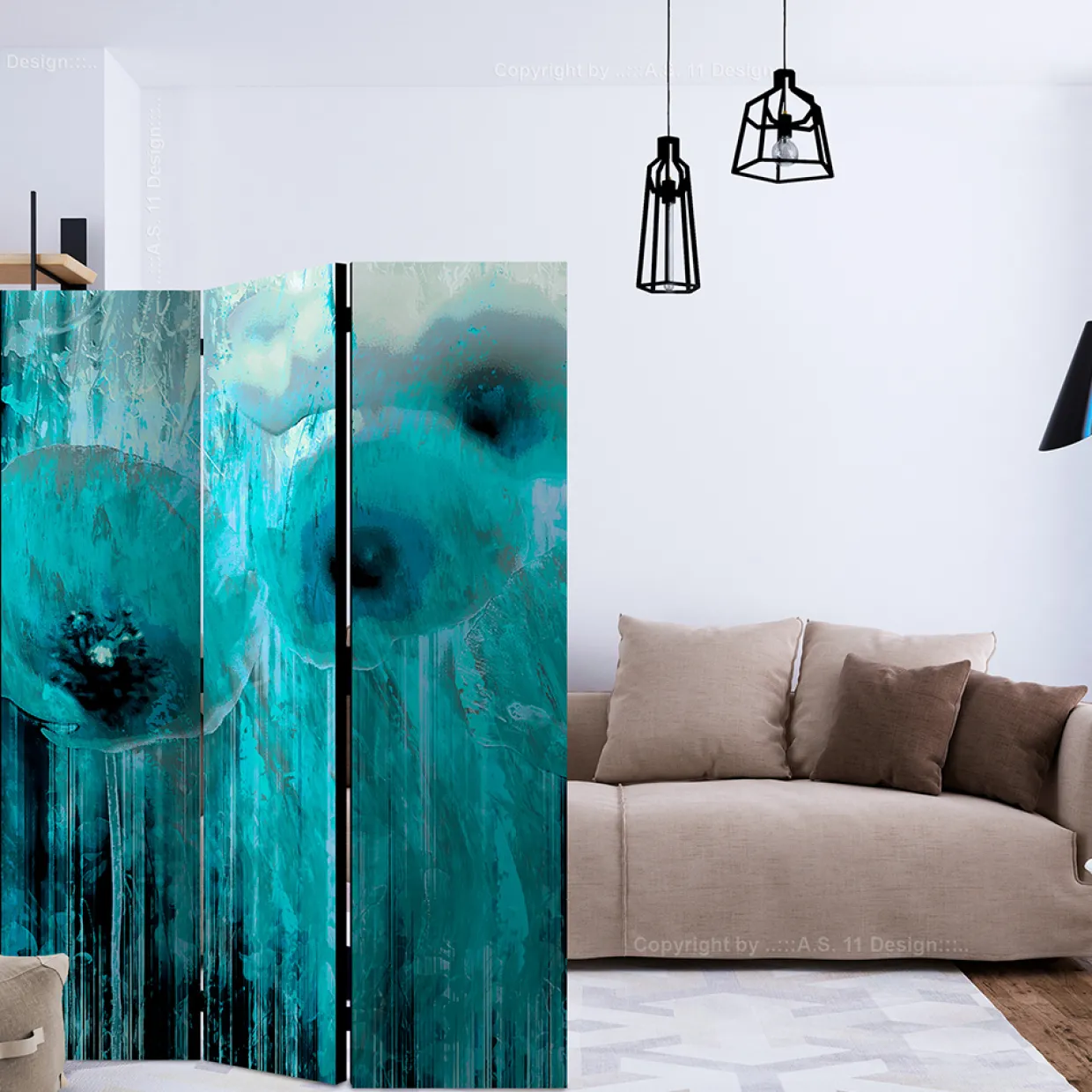 Turquoise Madness 135x172 cm