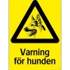 Varning För Hunden 210x297 mm Aluminium