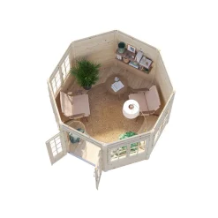 Veronica 4 Trädgårdspaviljon 6,9 m² i Obehandlat Trä