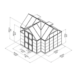 Victory Aluminiumstomme med UV-Skyddade Polykarbonatfönster, 11,04 m²