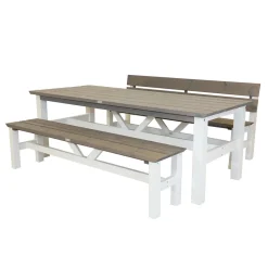 Viking Utomhusbord 220 cm & 2 Bänkar med/utan Rygg i Furu