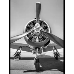 Vintage Propeller Aircraft B&W