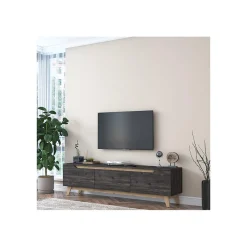Virkesbo Svart/Brun TV-bänk 180cm