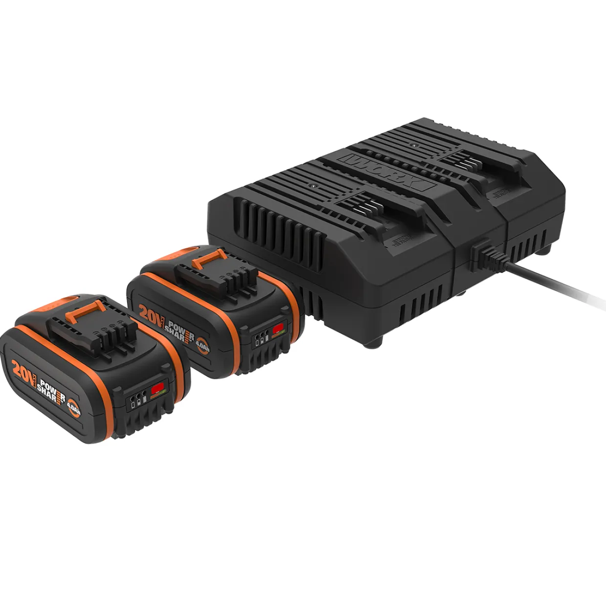 WA3611 20V Paket Med 2 Batterier & 1 Dubbelladdare