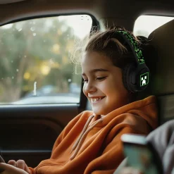 Wireless Over-Ear LED Ljus Lång Batteritid Bluetooth