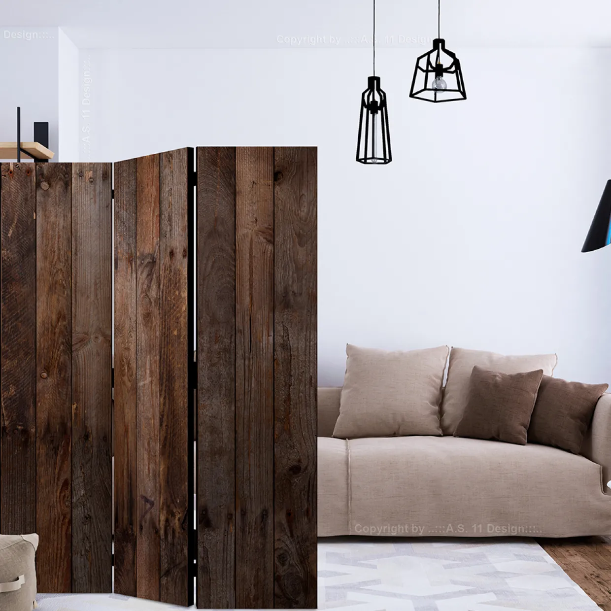 Wooden Hut 135x172 cm