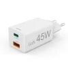 1x USB-C 1x USB-A GaN 45W Vit