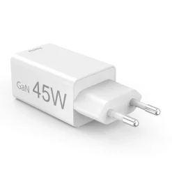 1x USB-C 1x USB-A GaN 45W Vit
