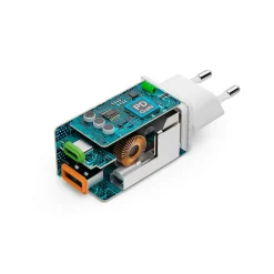 1x USB-C 1x USB-A GaN 45W Vit