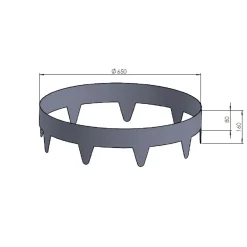 Zinkplåt 16cm Hög ⌀65 cm